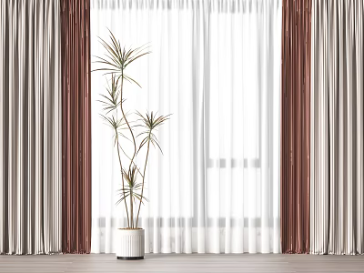 Modern Curtains 3d model