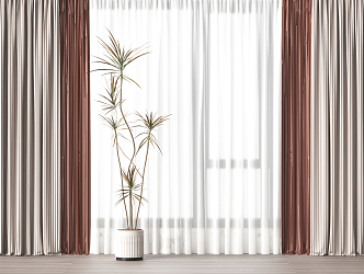 Modern Curtains 3d model