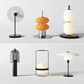 Modern table lamp spherical table lamp combination 3d model