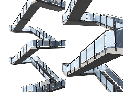 Handrail Stairs model