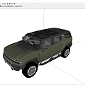Green Modern Off Road SUV With Dark Roof And Rugged Exterior Design