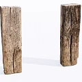 Natural Stone Wood Logs With Rustic Texture And Surface Details For Decorative Use 3d model
