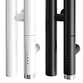 Modern Household Appliances Featuring Black Silver White Metal Rods And Control Knobs