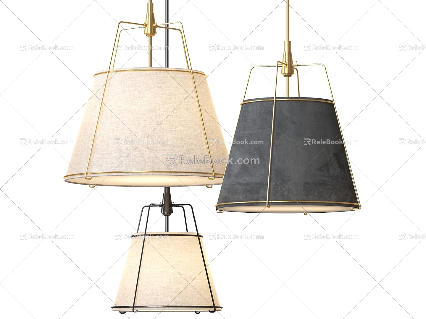 Conical Drum Pendant chandelier chandelier luminaire classic chandelier 3d model