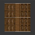 Practical Household Storage Organizer With Brown Square Compartments And Metal Frame Structure
