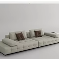 Modern Minotti double sofa 3d model