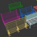 Various Styles Wooden Outdoor Benches with Wooden Slats and Metal Frames for Outdoor Spaces