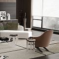 Modern Poliform living room 3d model