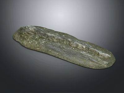Handcrafted Rustic Wooden Stone Board With Natural Texture And Smooth Edge 3d model