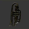 Vintage Brass Musical Horn As Decorative Household Item For Home