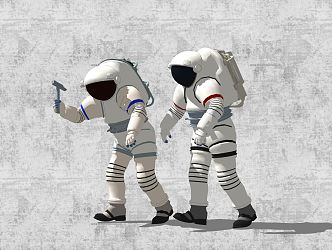 Modern Astronaut Character Astronaut Space Suit 3d model