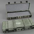 Military Style Hard Storage Cases Open And Closed With Canvas Texture And Project Phalanx Label