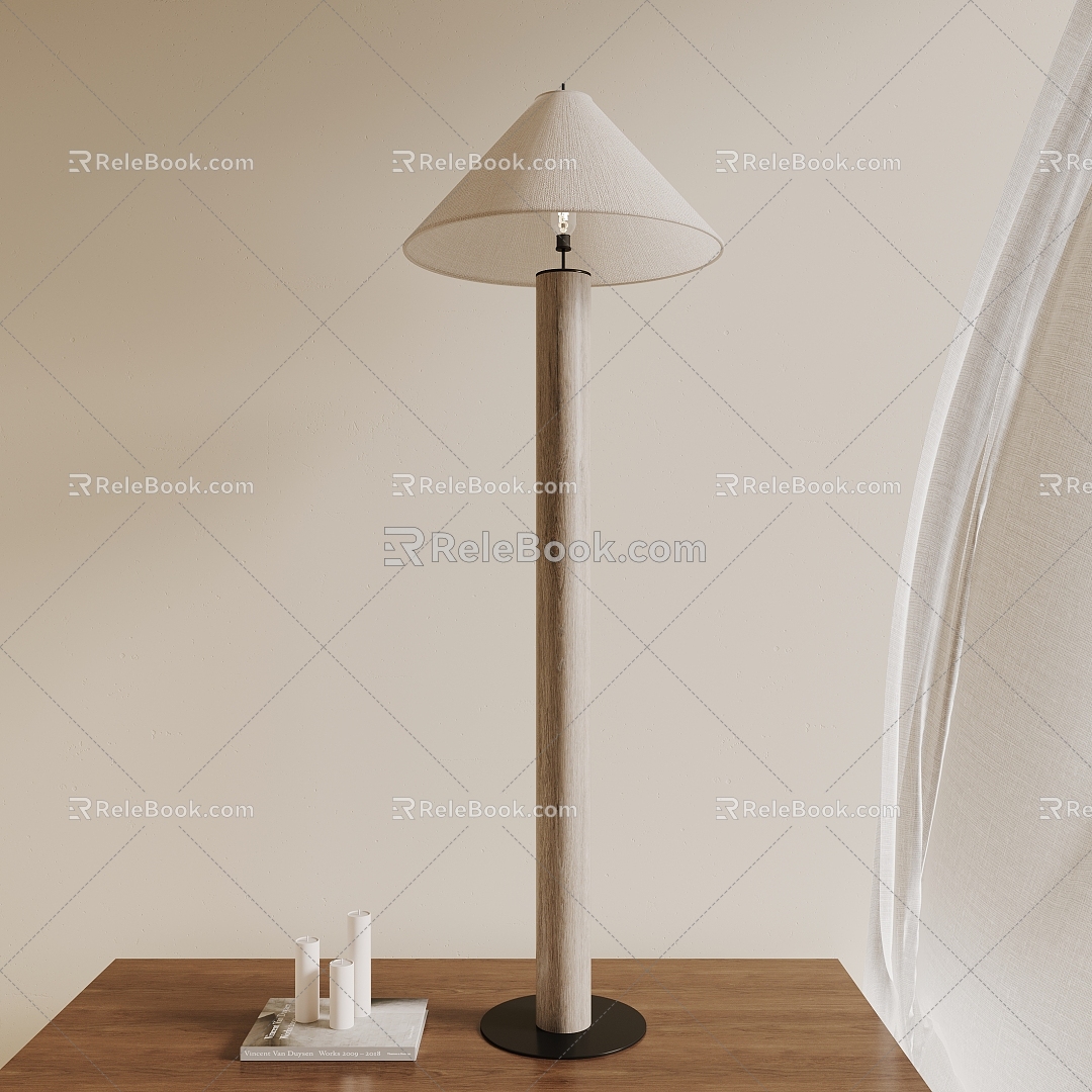 Quiet solid wood floor lamp model