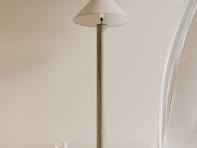 Quiet solid wood floor lamp model