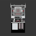 Retro Arcade Game Machine With Vintage Design Screen Display And Control Panel Buttons 3d model