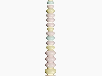 Colorful Round Beaded Floor Lamp with Pastel Hues for Modern Decor 3d model
