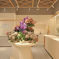 ZHUHE Floral Store With Fresh Colorful Flowers And Elegant Display Stand Modern Interior