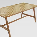 Modern Office Desk With Golden Mesh Top And Crossed Metal Legs Design