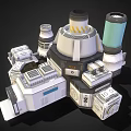 Industrial Technical Equipment With Multiple Mechanical Modules And Different Shaped Connector Components