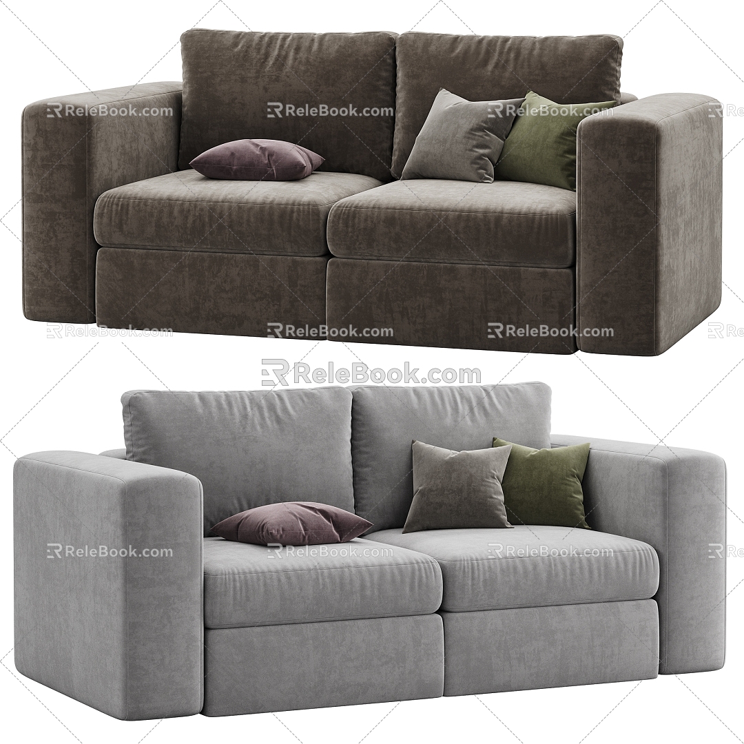 Collin 2-piece sofa 3d model