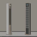 Sleek Tower Design Air Conditioner Fans in Light and Dark Color Options