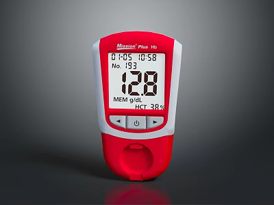 Digital Blood Glucose Monitor For Organ And Hair Health Management 3d model