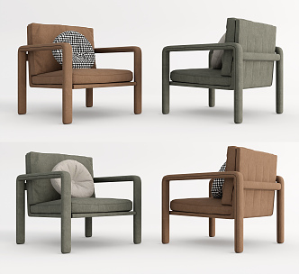 Modern Sofa Chair Leisure Chair Single Sofa 3d model