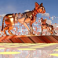 Modern robot cat machine cat machine skeleton future technology robot mechanical animal 3d model