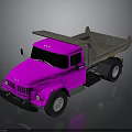 Pink Dump Truck With Front Cab And Open Dump Bed Design
