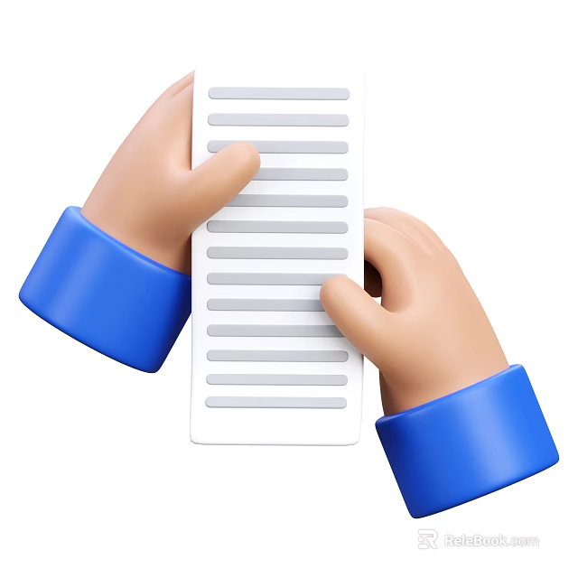 Stylish Decorative Ornament Set With White Gray Striped Long Strip Held By Hands 3d model 