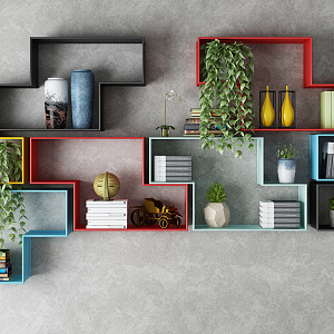 Modern Wall Shelf Storage Rack 3d model