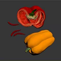 Fresh Ripe Bell Peppers And Chili Peppers With Vibrant Colors On Dark Background