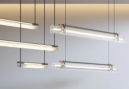 New Chinese Chandelier Combination Chandelier 3d model