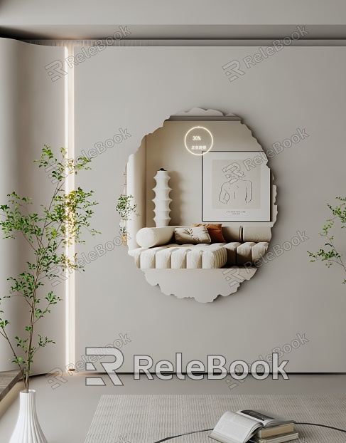 Modern Mirror Dressing Mirror Art Mirror Alien Mirror Floor Mirror Irregular Mirror Full-length Mirror model