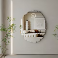 Modern Mirror Dressing Mirror Art Mirror Alien Mirror Floor Mirror Irregular Mirror Full-length Mirror 3d model