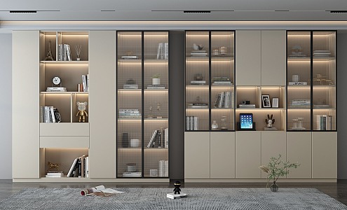 Modern bookcase 3d model