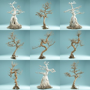 Dead Tree Dead Wood Dead Bonsai Trees Dead Wood Bonsai Trees Plant Combination Autumn Dead Wood Trees Dead Trees Bonsai 3d model