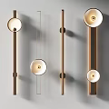 Modern Wall Mounted Lamps With Metal Frame And Round Shades For Minimalist Decor