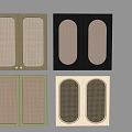Modern Wardrobe Doors With Rattan Design And Oval Panels In Neutral Tones