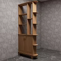 Modern Wooden Entryway Cabinet Sideboard With Multiple Shelves And Storage Doors