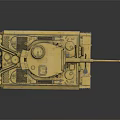 Military Tank Model In Sand Yellow With Number 21 Tracks And Cannon