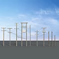 Industrial Power Transmission Equipment High Voltage Steel Electricity Pylons