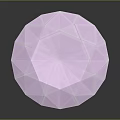 Deep Purple Oval Cut Diamond With Faceted Surface And Sparkling Reflection On Dark Background