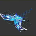 Colorful Butterfly Decoration With Vibrant Blue Purple Patterns Shiny Iridescent Wings And Intricate Artistic Design