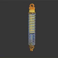 High Quality Blue And Orange Coil Spring Shock Absorber For Heavy Duty Hardware Tools 3d model