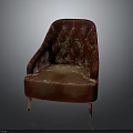 Red Velvet Armchair Featuring Gold Accents Ornate Patterns and Sturdy Gold Legs Vintage Furniture Design