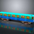 moving rail car subway car train car train car train light rail subway high-speed rail 3d model
