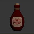 Health Potion Red Bottle With Label Natural Healthy Beverage For Wellness Support