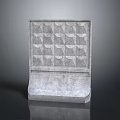 Concrete Wall Panel With Geometric Square Indentations And Textured Surface Design