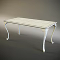 Elegant Black Table With Shiny Metal Curved Legs And Modern Design